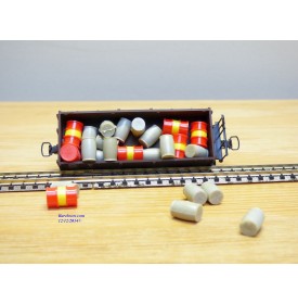 LILIPUT  316101,  wagon tombereauchargé fûts et  tonneaux  N°:60002  ÖBB    neuf   BO    HOe
