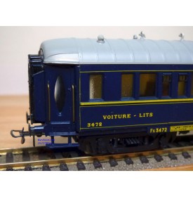 France Trains  302,  voiture lits type LX  inscriptions en allemand  N° 3472     CIWL 