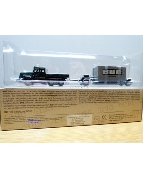 BUB  07000,  camion KAELBLE  KDV6 z   B.Aumann KG. et remorque chargée d'un conteneur BUB  Neuf  BO  1/87