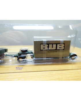 BUB  07000,  camion KAELBLE  KDV6 z   B.Aumann KG. et remorque chargée d'un conteneur BUB  Neuf  BO  1/87