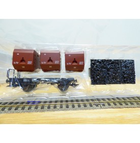 TRIX 24407, coffret 2 wagons à bennes pour  transport de charbon    DB   Neuf   BO