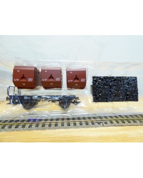 TRIX 24407, coffret 2 wagons à bennes pour  transport de charbon    DB   Neuf   BO