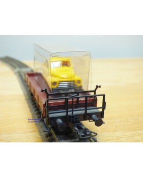 SACHSENMODELLE 76415, wagon plat chargé dun camion OPEL Blitz ( Deutsche Bundespost )  DB    BO