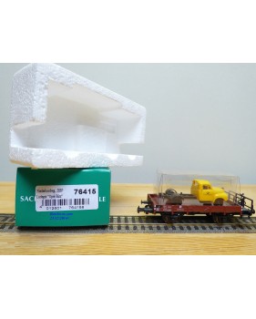 SACHSENMODELLE 76415, wagon plat chargé dun camion OPEL Blitz ( Deutsche Bundespost )  DB    BO