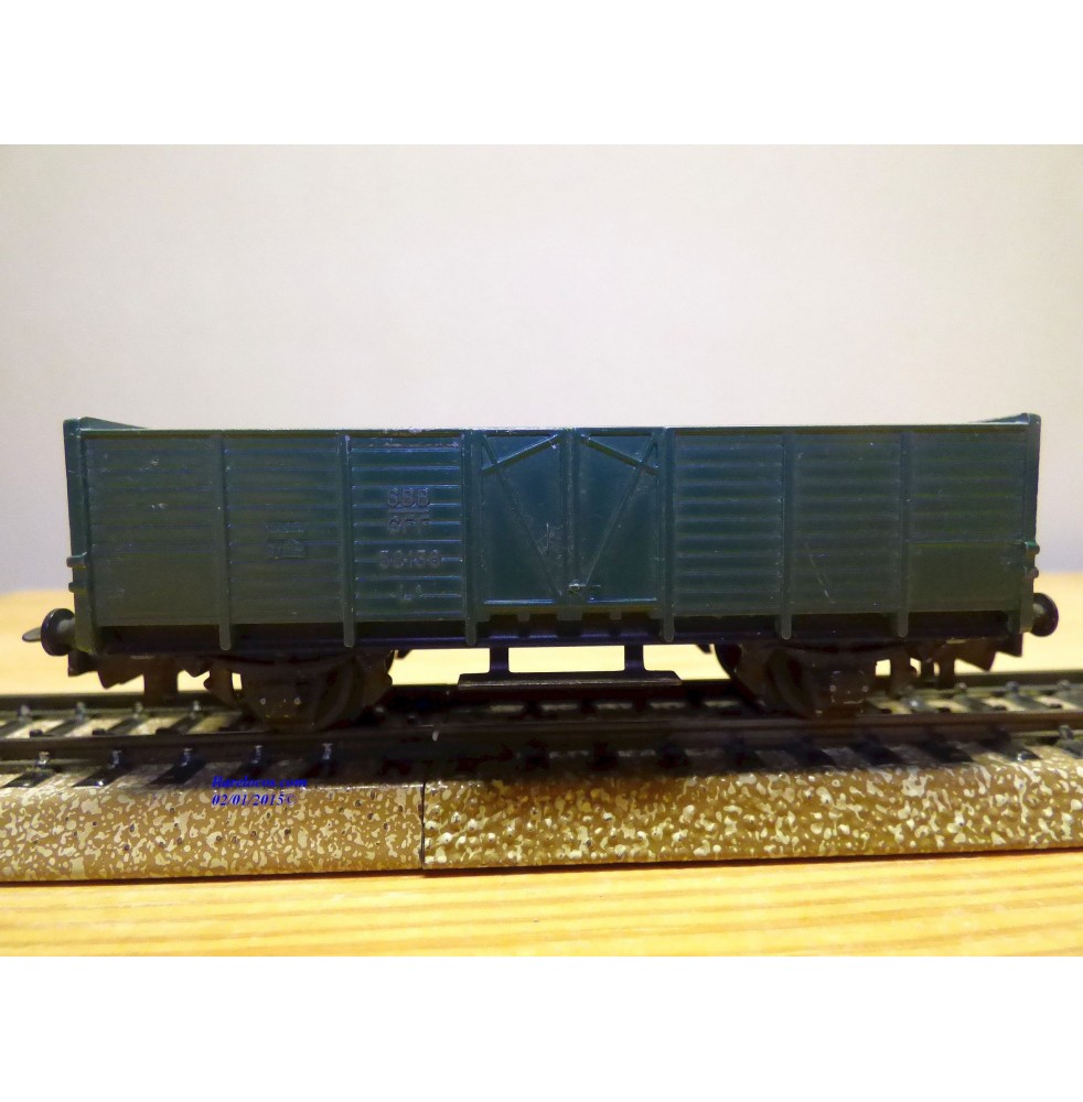HAG  330 . 03, wagon tombereau  type  L6   vert  SBB  BO