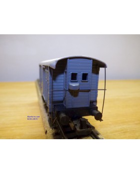 HAG  345 . 04 , wagon couvert à guérite de serre freins  type  K3   gris   SBB  BO