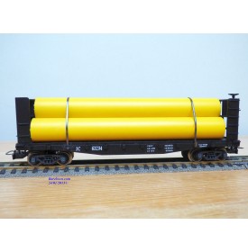 RIVAROSSI  véro 2206, wagon plat pour transport de tubes  ( flat car ) Illinois Central   BO