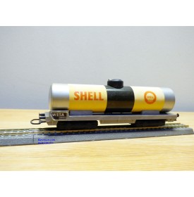 WESA 670 . 11, wagon citerne à bogies  SHELL  SBB   BO