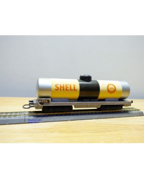 WESA 670 . 11, wagon citerne à bogies  SHELL  SBB   BO