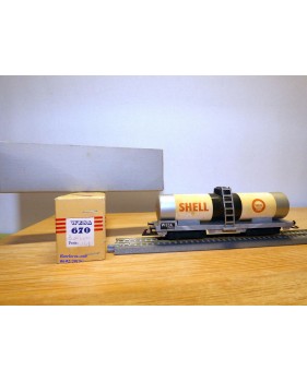 WESA 670 . 11, wagon citerne à bogies  SHELL  SBB   BO