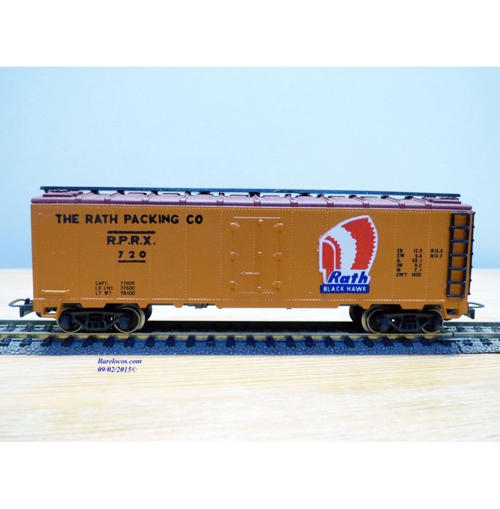 RIVAROSSI  véro 2303, wagon réfrigérant  ( reefer  )  RATH  PACKING  neuf  BO                                  BO