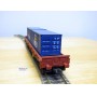 ELECTROTREN 5136K,  wagon plat à bogies  et 2 conbteneurs 20' P&O  DB  BO