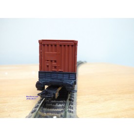 LIMA véro  2854,  wagon plat porte conteneurs KÜHNE & NAGEL  / CTI     DB   BO