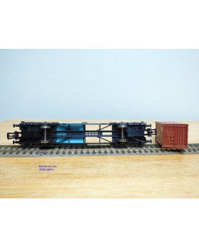 LIMA véro  2854,  wagon plat porte conteneurs KÜHNE & NAGEL  / CTI     DB   BO