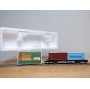 LIMA véro  2854,  wagon plat porte conteneurs KÜHNE & NAGEL  / CTI     DB   BO