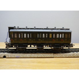 MÄRKLIN 4005 . 8, voiture ancienne à 3 essieux et guérite 2 Kl.  2 Kl. DB BO