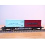 LIMA véro  2851,  wagon plat porte conteneurs DANZAS  / EUROPEAN CONAINER SERVICES    DB   BO
