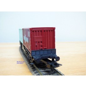 LIMA véro  2851,  wagon plat porte conteneurs DANZAS  / EUROPEAN CONAINER SERVICES    DB   BO
