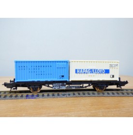 LIMA véro  2855,  wagon plat porte conteneurs CARL ?TIEDEMANN / HAPAG / LLOYD   DB   BO