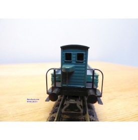 HAG  345 . 14, wagon plat  à guérite  type M6  vert  SBB  BO