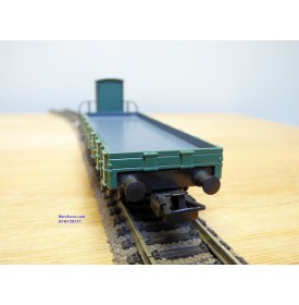 HAG  345 . 14, wagon plat  à guérite  type M6  vert  SBB  BO