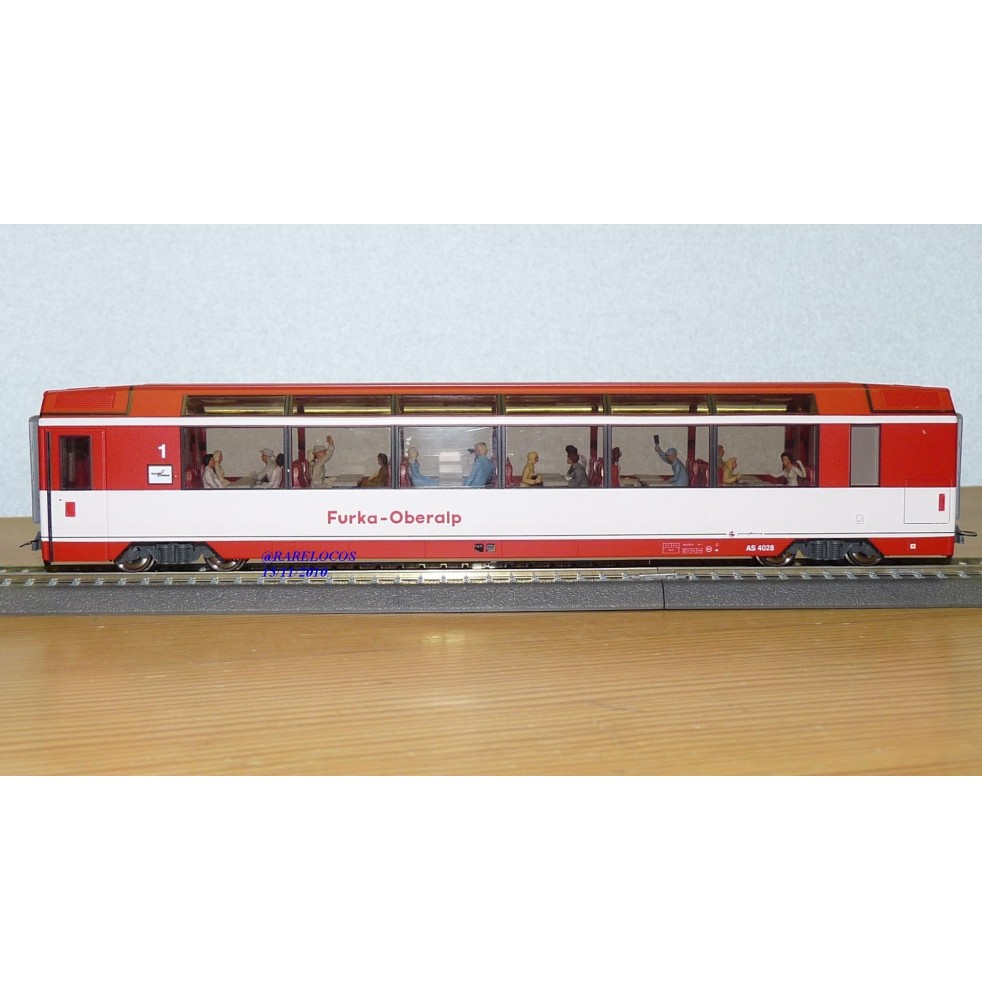 Voiture métallique à portes centrales AB 1157 Rhb BO