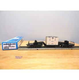 Märklin métal 4617 Wagon surbaissé EVS DB BO