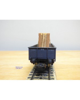 ELECTROTREN  1001 / 8, wagon plat chargé d'une caisse de produits en cristal    RENFE   BO