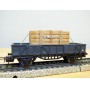 ELECTROTREN  1001 / 8, wagon plat chargé d'une caisse de produits en cristal    RENFE   BO