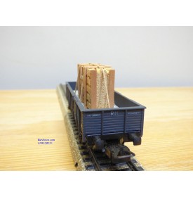 ELECTROTREN  1001 / 8, wagon plat chargé d'une caisse de produits en cristal    RENFE   BO
