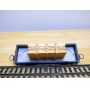 ELECTROTREN  1001 / 8, wagon plat chargé d'une caisse de produits en cristal    RENFE   BO
