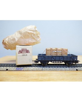 ELECTROTREN  1001 / 8, wagon plat chargé d'une caisse de produits en cristal    RENFE   BO