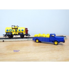Märklin 46751, coffret  3 wagons citernes OLEX / BP et un camion citerne Büssing Olex   DRG   neuf   BO  