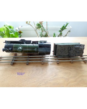 FABRE & MARESCOT  ???, coffret ETAT : 1 loco 220, 4 voitures, rails et alimentation BO