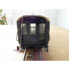 FABRE & MARESCOT  ???, coffret ETAT : 1 loco 220, 4 voitures, rails et alimentation BO
