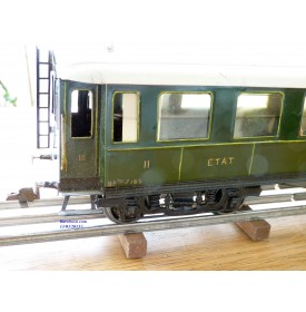 FABRE & MARESCOT  ???, coffret ETAT : 1 loco 220, 4 voitures, rails et alimentation BO