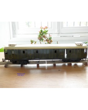 FABRE & MARESCOT  ???, coffret ETAT : 1 loco 220, 4 voitures, rails et alimentation BO