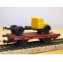 SACHSENMODELLE Deutsche Bahnpostwagen , wagon plat type Xf 09  +  camion Magirus Deutz Mercur  ( Deutsche Bundespost )  DB    BO