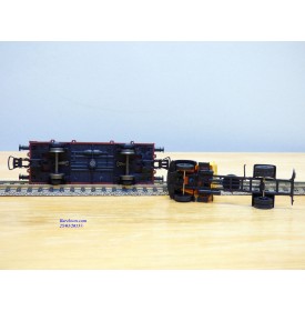 SACHSENMODELLE Deutsche Bahnpostwagen , wagon plat type Xf 09  +  camion Magirus Deutz Mercur  ( Deutsche Bundespost )  DB    BO