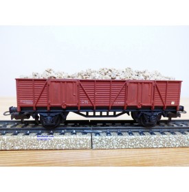 ELECTROTREN  1202, wagon tombereau chargé de ballast   RENFE   BO