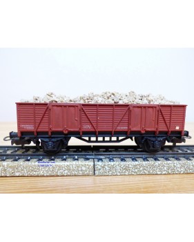 ELECTROTREN  1202, wagon tombereau chargé de ballast   RENFE   BO