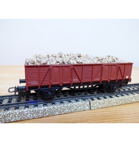 ELECTROTREN  1202, wagon tombereau chargé de ballast   RENFE   BO