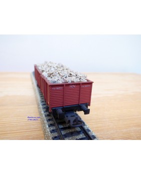 ELECTROTREN  1202, wagon tombereau chargé de ballast   RENFE   BO