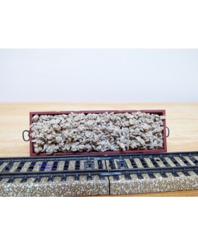 ELECTROTREN  1202, wagon tombereau chargé de ballast   RENFE   BO