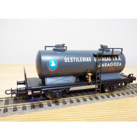 ELECTROTREN 1706, wagon citerne DESTILERIAS QUIMICAS I.N.A.  ZARAGOZA  RENFE  BO