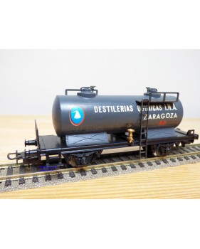 ELECTROTREN 1706, wagon citerne DESTILERIAS QUIMICAS I.N.A.  ZARAGOZA  RENFE  BO