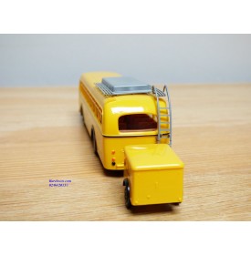 BREKINA Serie 9, autocar Büssing 6500T  et remorque   Deutsche Post Neuf   BO  1/87