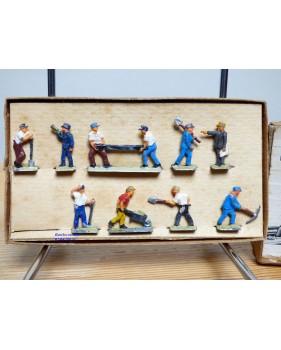 Märklin métal 404 Gc / 0203, coffret de 10 personnages ouvriers de la voie BO