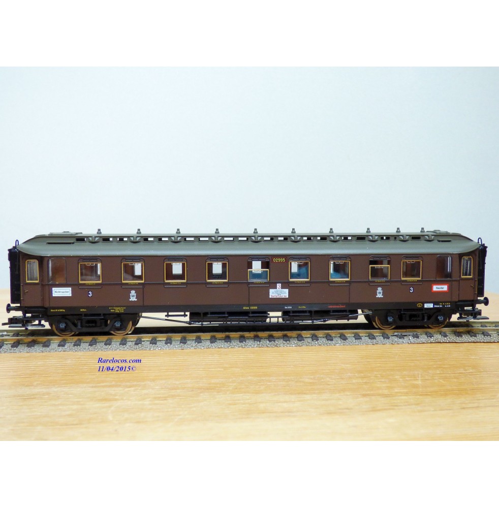 FLEISCHMANN 5883 K,  voiture ancienne à bogies  3 Kl. Nr.: 02995   KPEV  neuf   BO