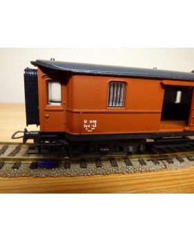 LILIPUT ancien 201 wagon plat chargé de 4 conteneurs ( cadres)  NS  BO